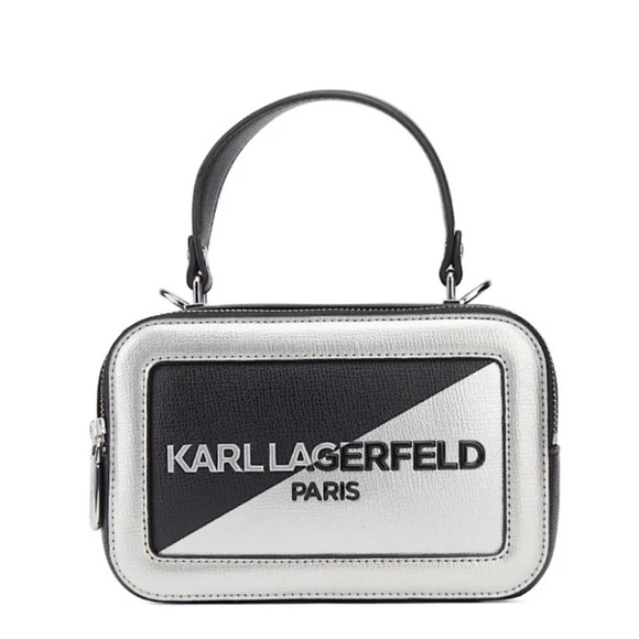 Karl Lagerfeld Handbags - Karl Lagerfeld Black Simone Two Tone Logo Satchel NWT